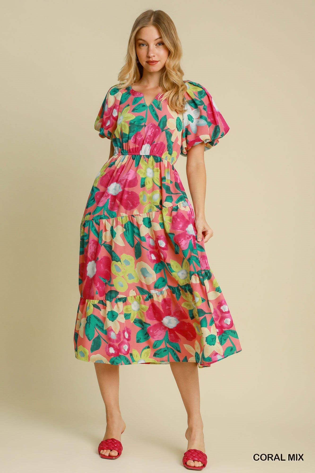 Candace Floral Print Midi Dress - Be You Boutique