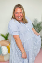 Louise Striped Tiered Dress - Be You Boutique