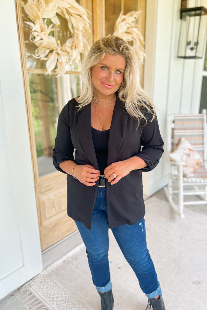 Chester Long Sleeve Solid Color Boyfriend Blazer - Be You Boutique