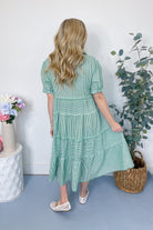 Louise Striped Tiered Dress - Be You Boutique
