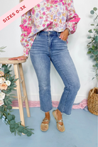 Risen John Mid Rise Straight Raw Edge Jeans [1-3X] - Be You Boutique