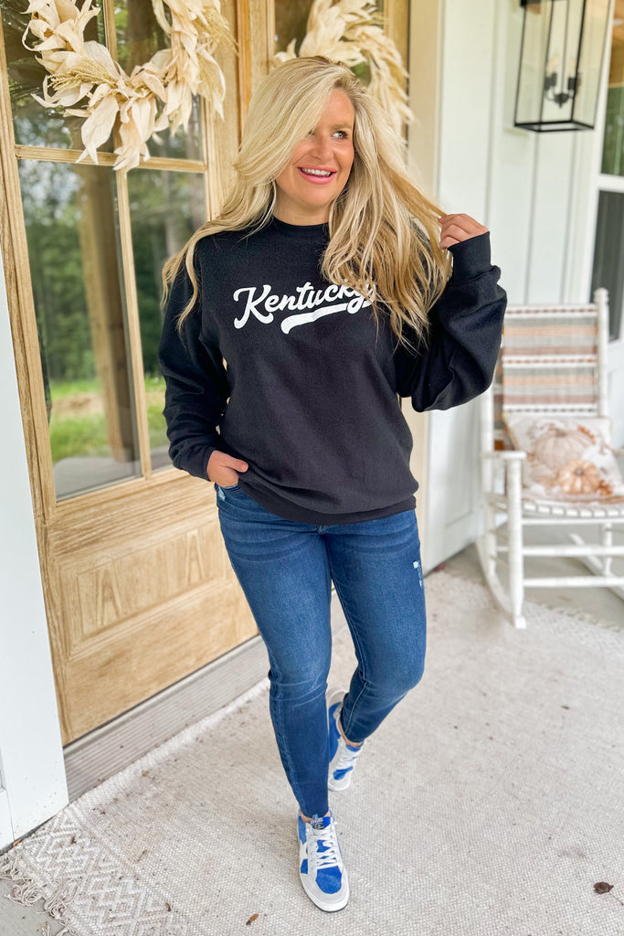 Kentucky Inside Out Black Long Sleeve Sweatshirt Top - Be You Boutique