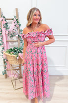 Chelsea Poplin Floral Tiered Midi Dress - Be You Boutique