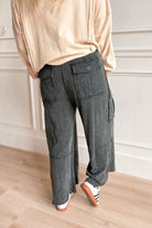 Mateo Mineral Washed Wide Leg Cargo Pants [S-3X] - Be You Boutique