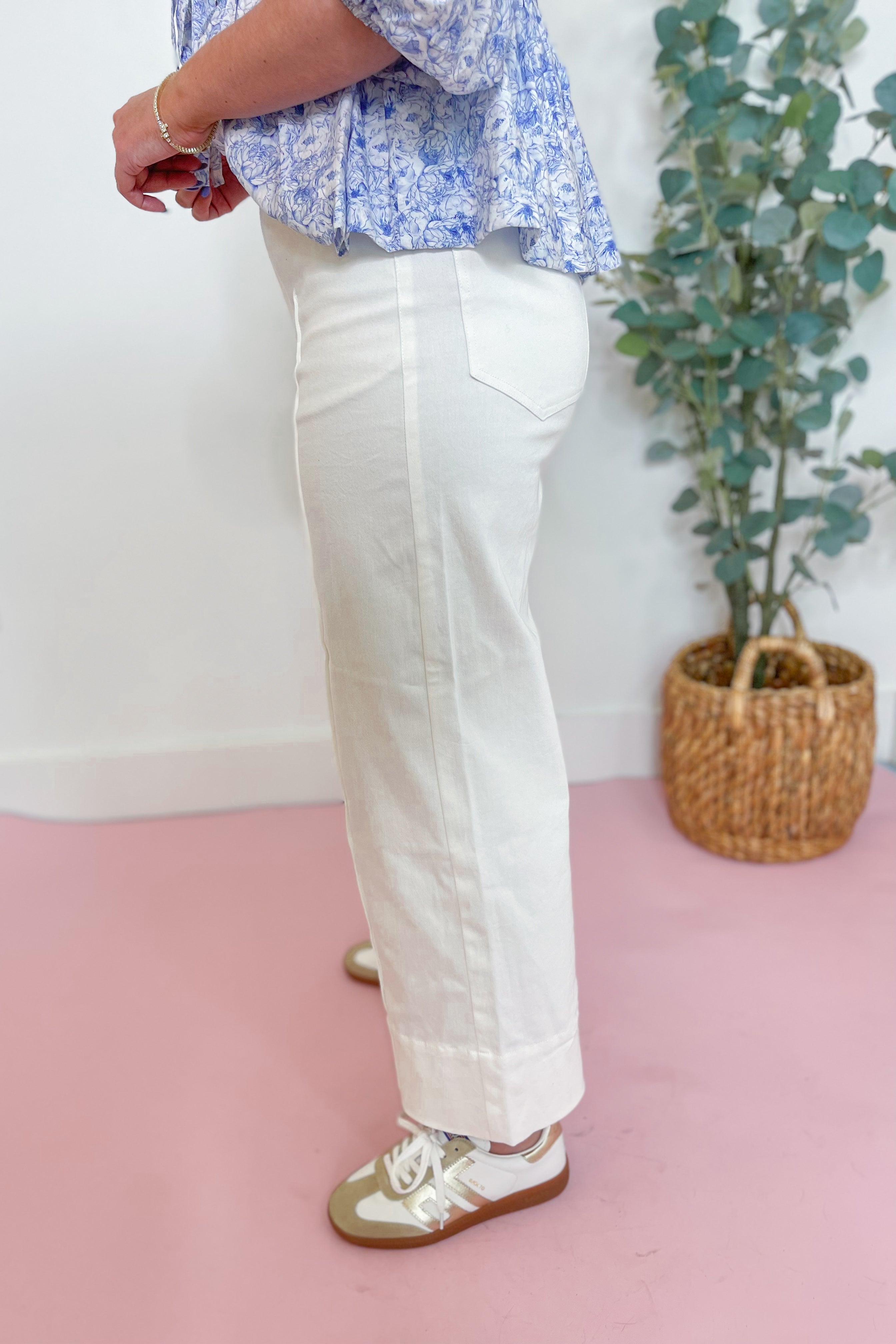 Sammie Wide Leg Cuff Ankle Jean - Be You Boutique