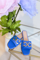 Berness Venus Royal Blue Sandal with open toe and ankle strap, stylish 212 other shoes for summer wear.