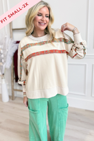 Rebecca Print Mix Washed Pullover - Be You Boutique