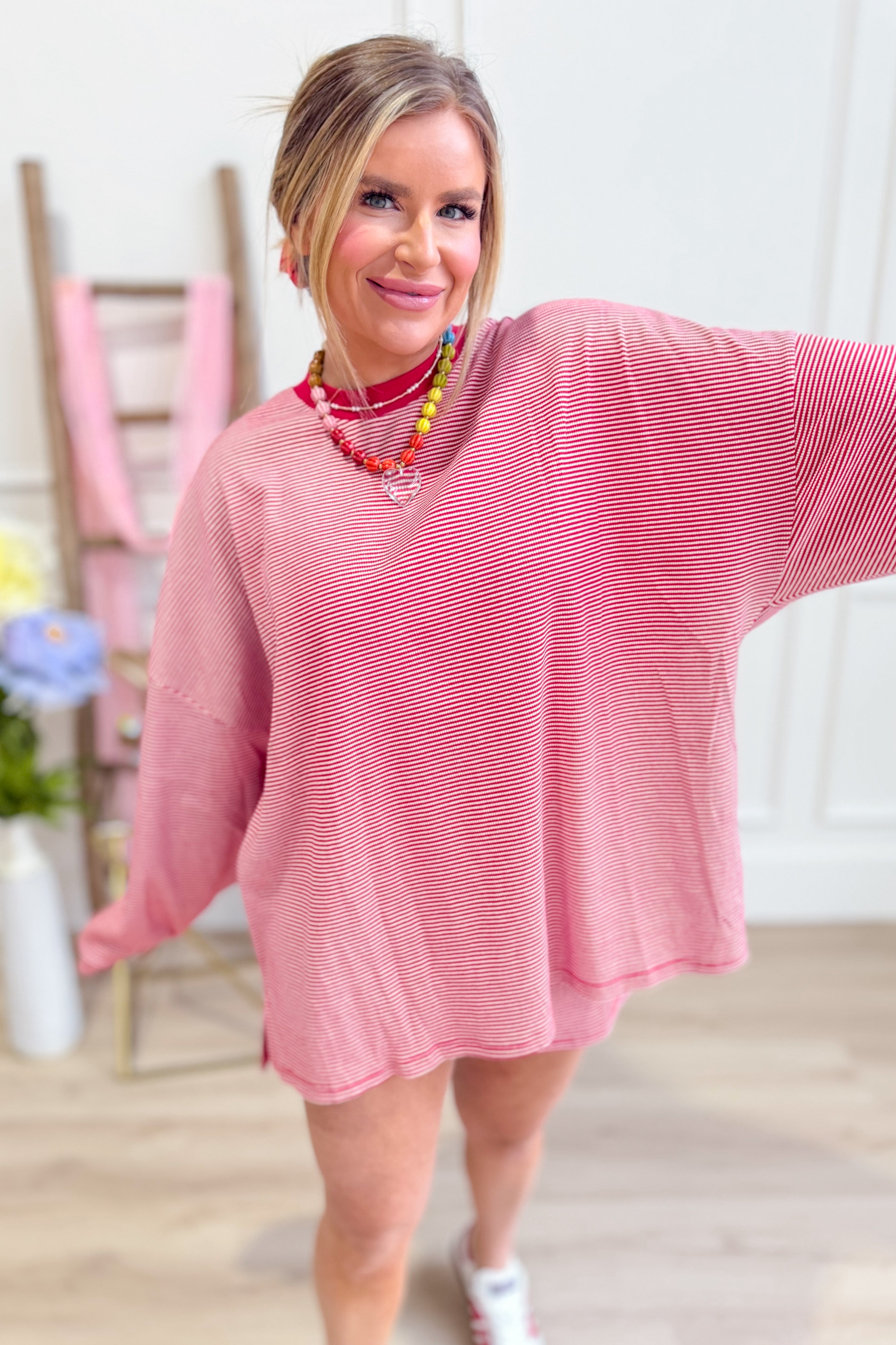 Sadie Striped Long Sleeve Top - Be You Boutique