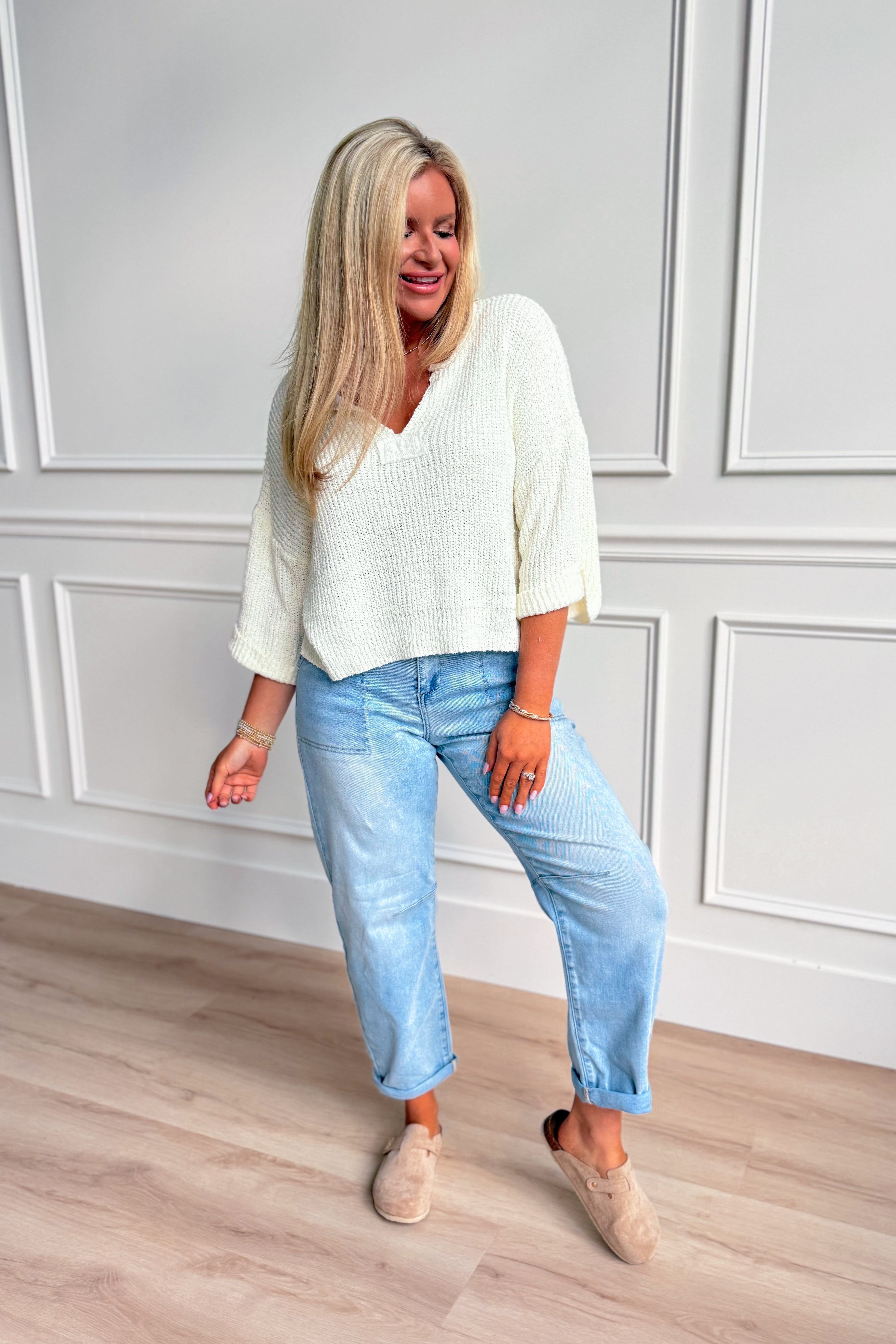 Becca Light Weight Knit Sweater Top - Be You Boutique
