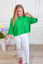 Kendall Cable Knit Sweater Top - Be You Boutique