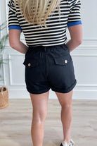 Luna High Waisted Cuffed Pintuck Short - Be You Boutique