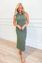 Blakely Ribbed Midi Dress - Be You Boutique