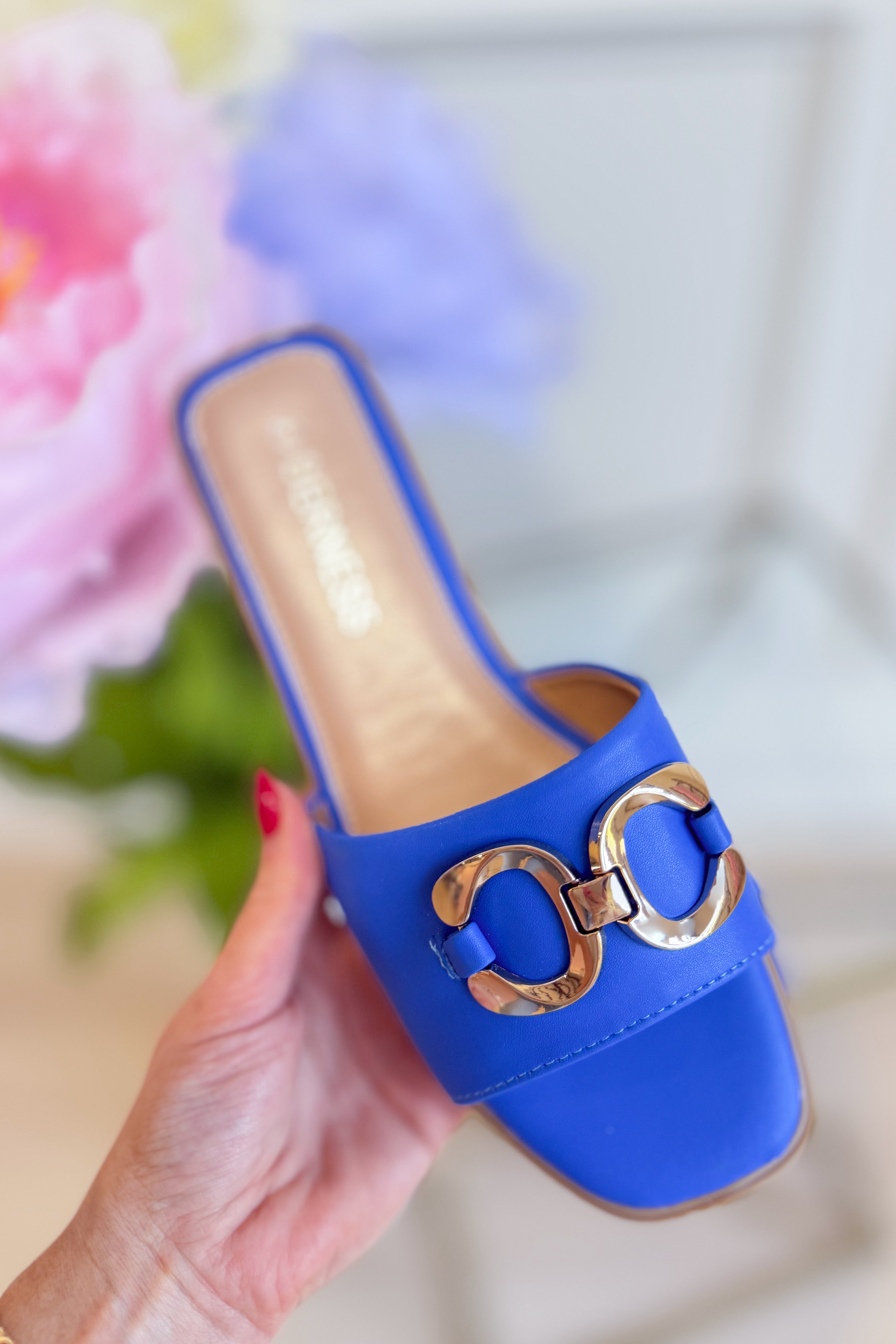 Berness Venus Royal Blue Sandal, stylish open-toe footwear with a sleek design and comfortable straps.