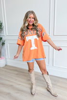 KY Tennessee Volunteer oversized graphic tee by GAMEDAY SOCIAL APPAREL CO., featuring bold Tennessee Volunteer logo on soft cotton fabric.