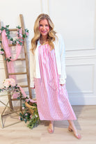 Cory Striped Midi Dress - Be You Boutique