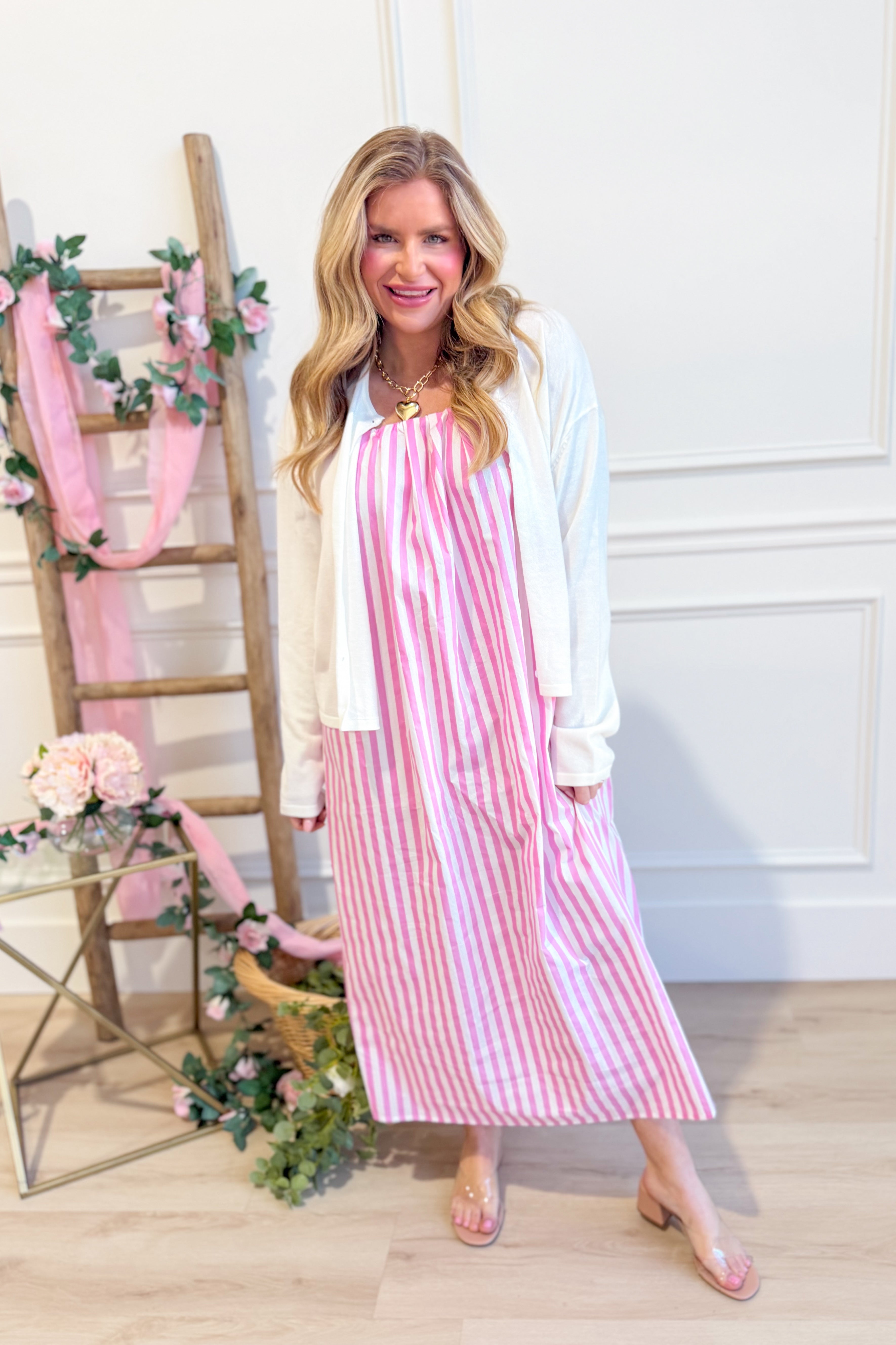 Cory Striped Midi Dress - Be You Boutique