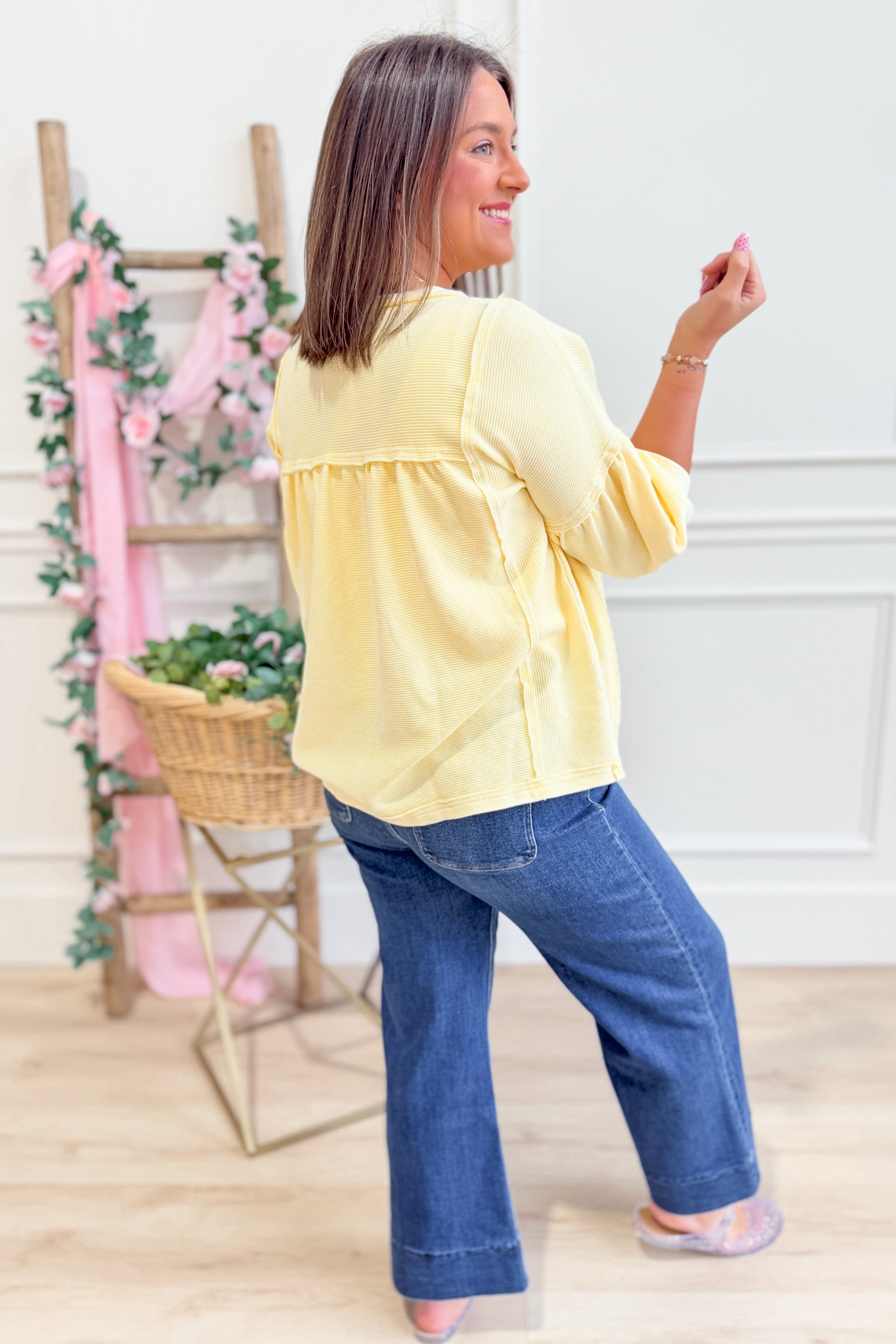 Lenny Textured Knit Long Sleeve Top - Be You Boutique