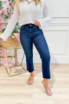 Risen John Mid Rise Straight Raw Edge Jeans [1-3X] - Be You Boutique