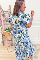 Lauren Puff Sleeve Floral Printed Dress - Be You Boutique