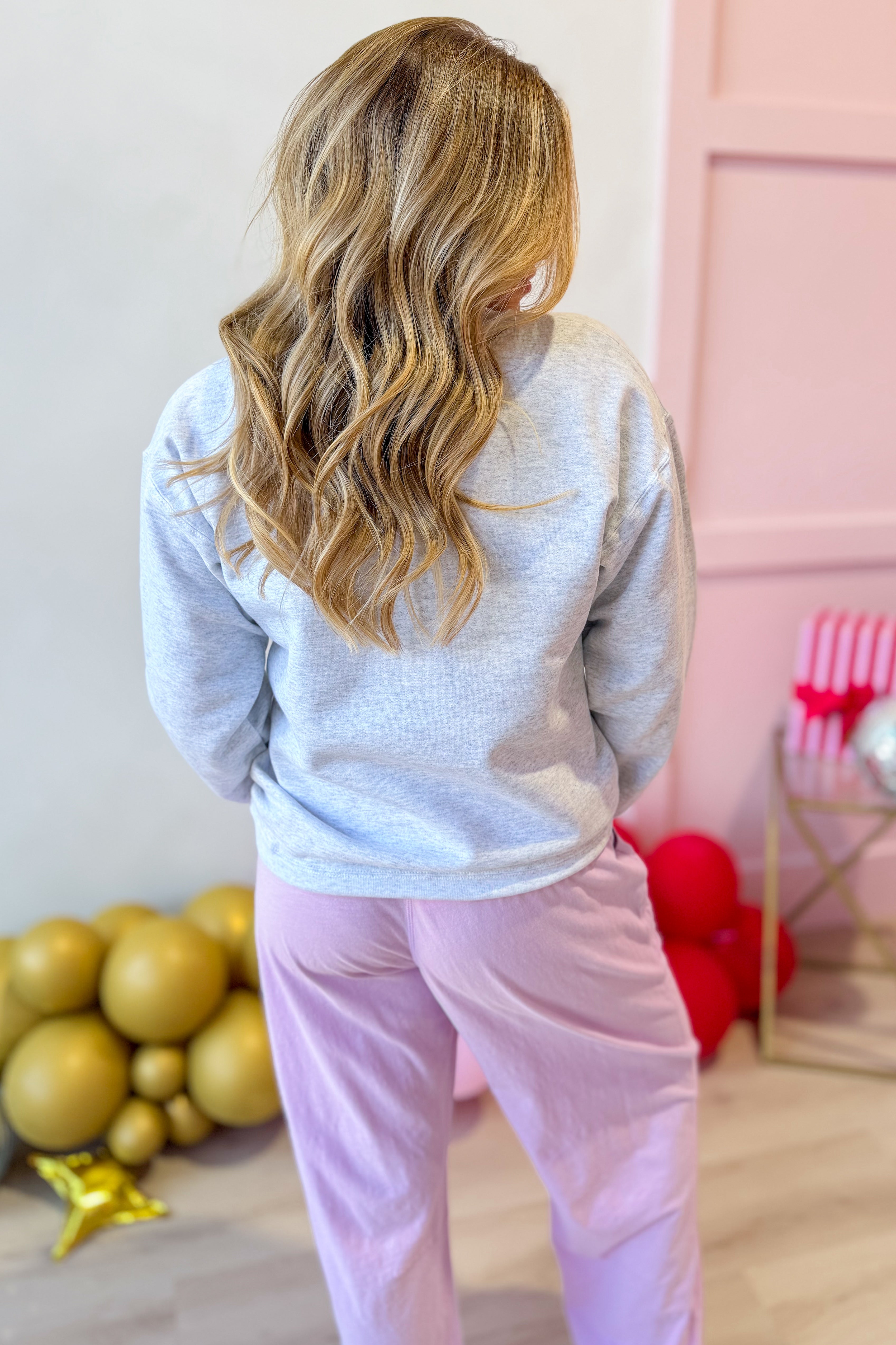 Dilly Dallying Bubble Letter Sweatshirt - Be You Boutique
