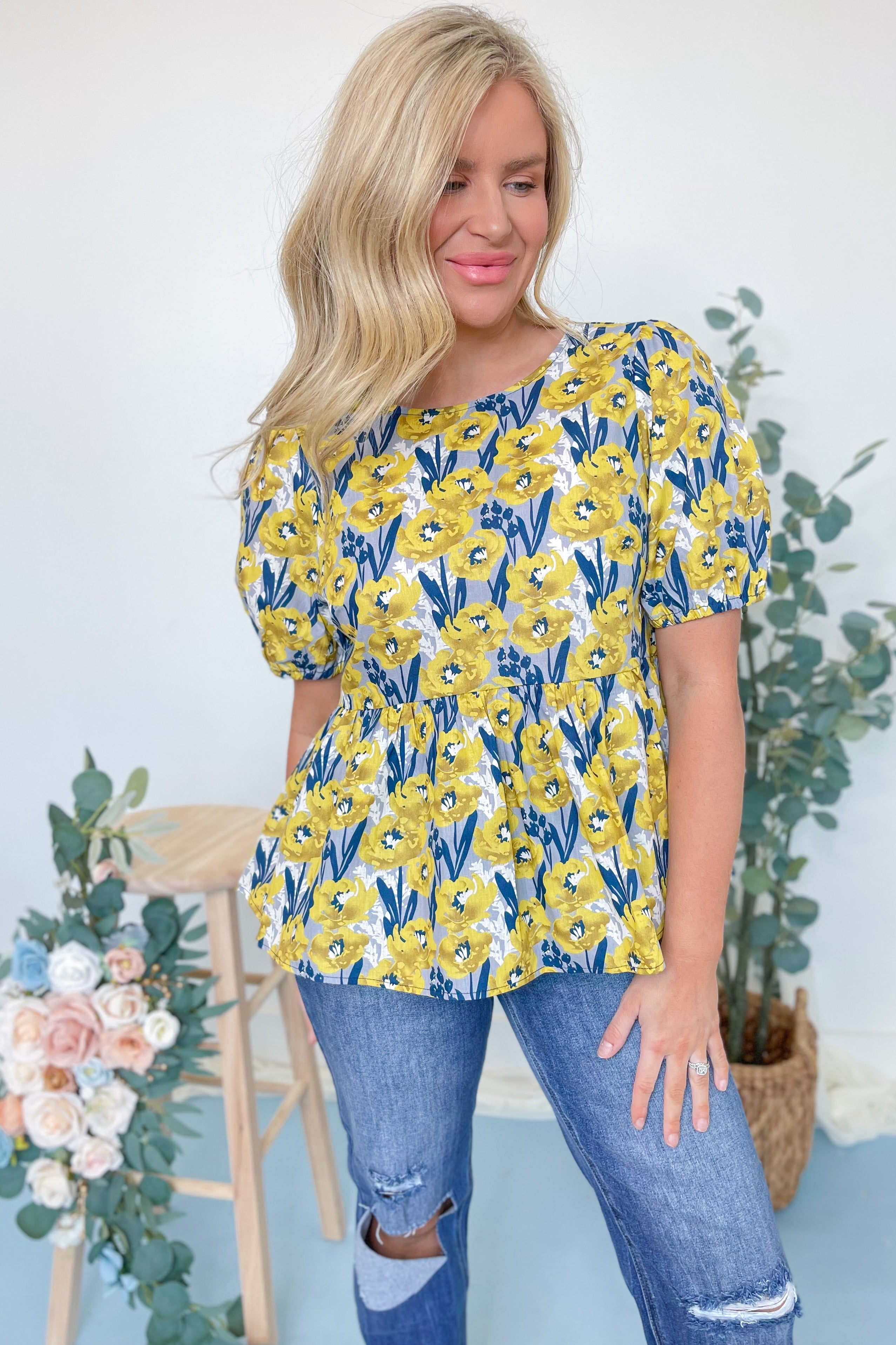 Chassity Living Floral Printed Top - Be You Boutique