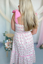 Lilly Bow Shoulder Straps Midi Dress - Be You Boutique