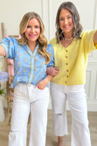 Connie Floral Printed Button Down Top - Be You Boutique