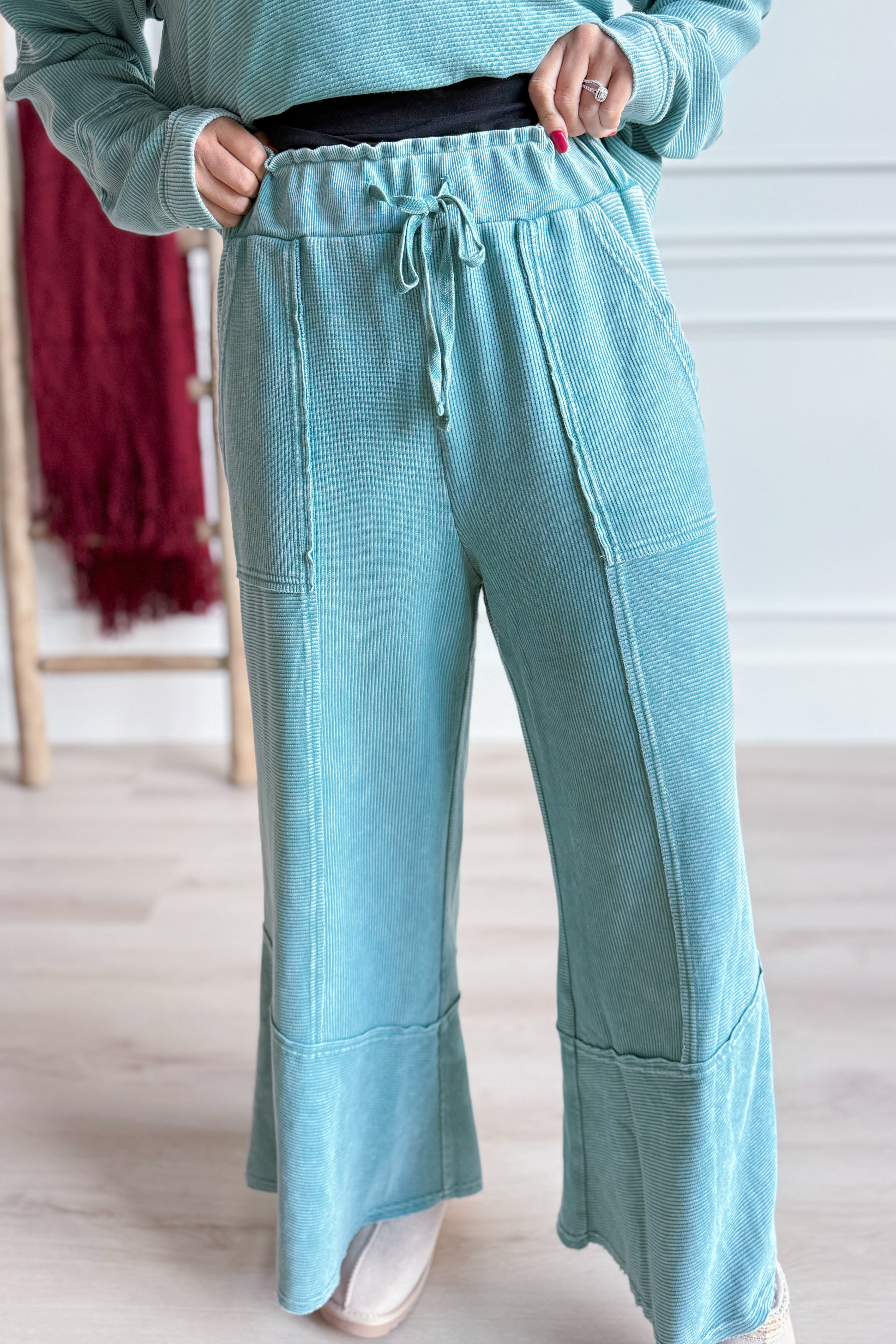 Courtney Textured Thermal Pant - Be You Boutique