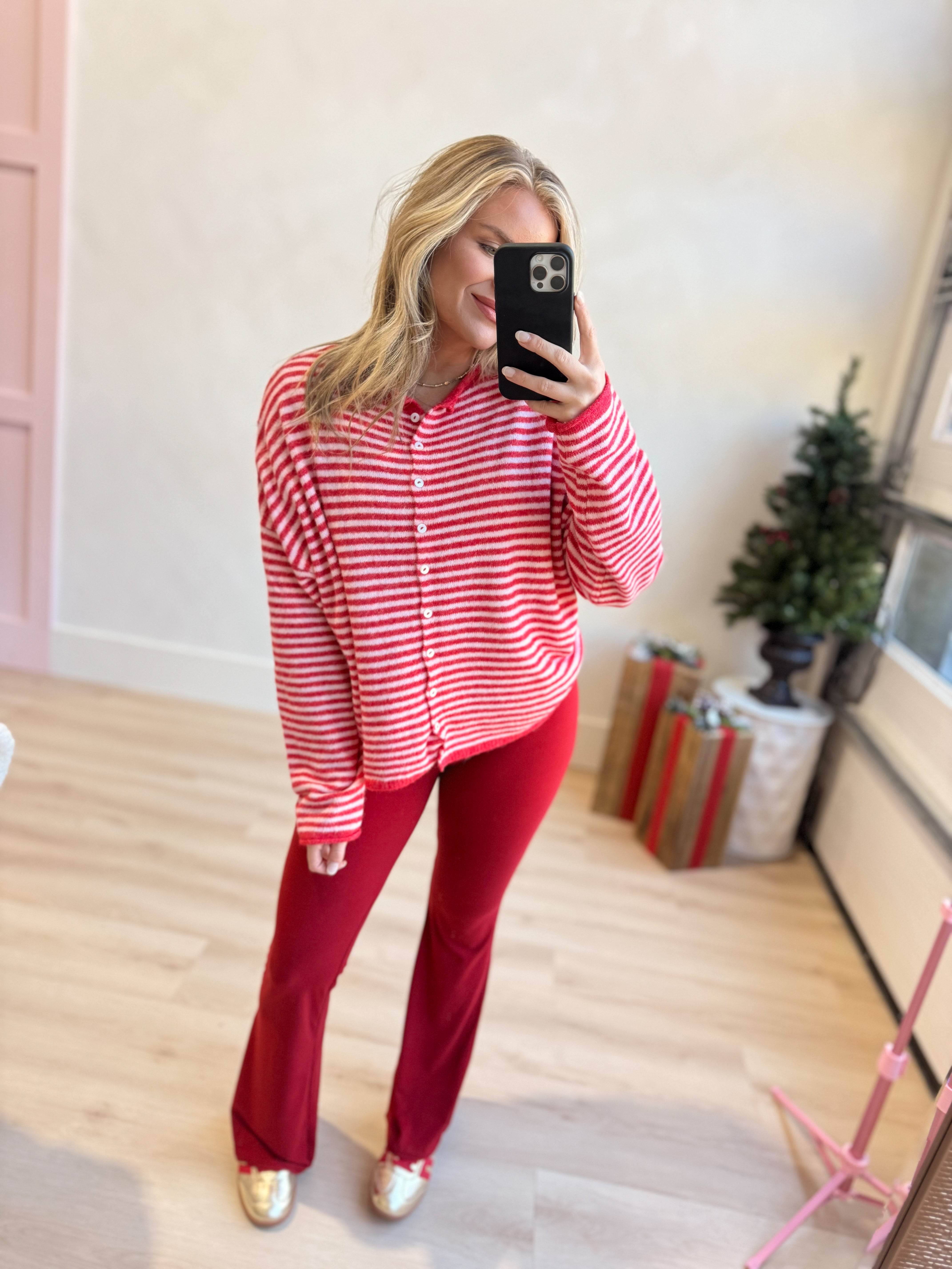 Olivia Mini Striped Cardigan - Be You Boutique