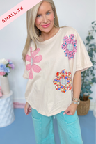 Billie Flower Patch Mineral Washed Top - Be You Boutique