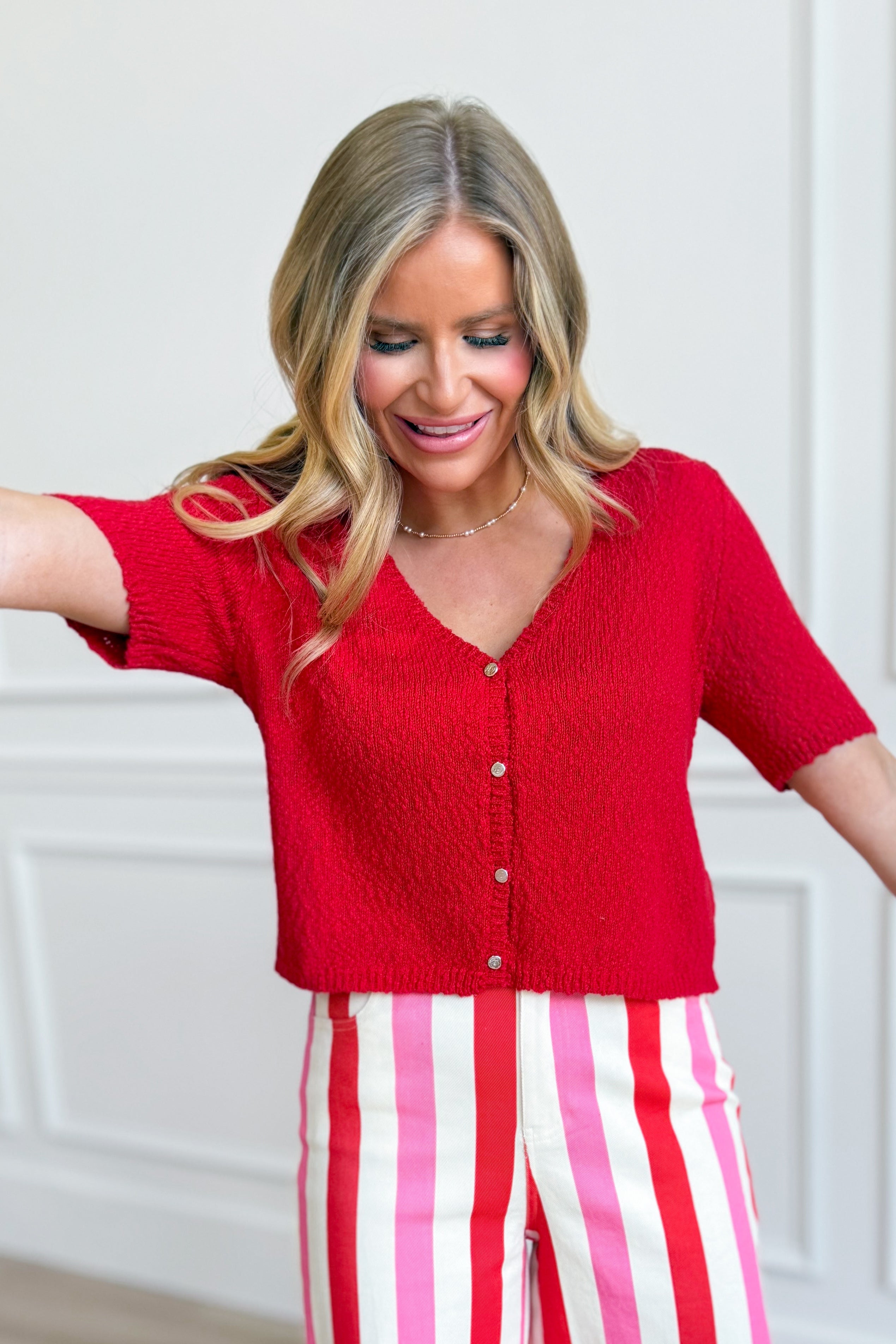 HYFVE Kinlee Crinkled Textured Top from 131 Spring Sweaters collection, showcasing a stylish, lightweight sweater with a crinkled fabric texture.