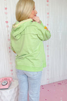 Sonny Mix Print Button Front Hoodie Pullover Top - Be You Boutique