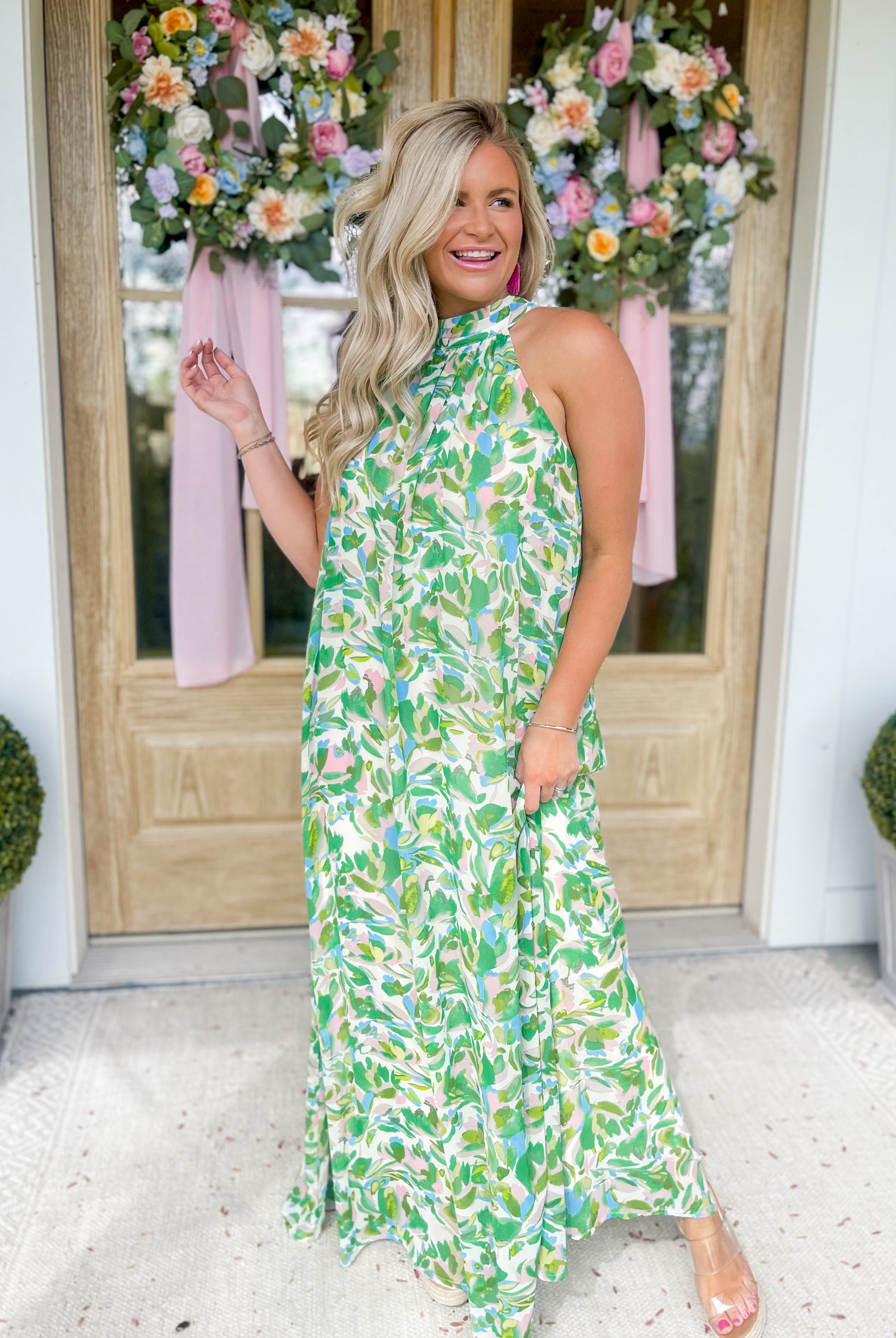 Jeri Sleeveless Floral Print Tiered Maxi Dress - Be You Boutique