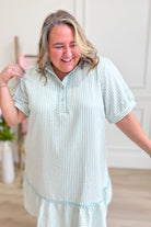 Bunny Striped Contrasted Trim Dress - Be You Boutique