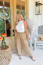 Mateo Mineral Washed Wide Leg Cargo Pants - Be You Boutique