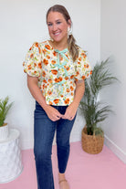 Julie Floral Peplum Top - Be You Boutique