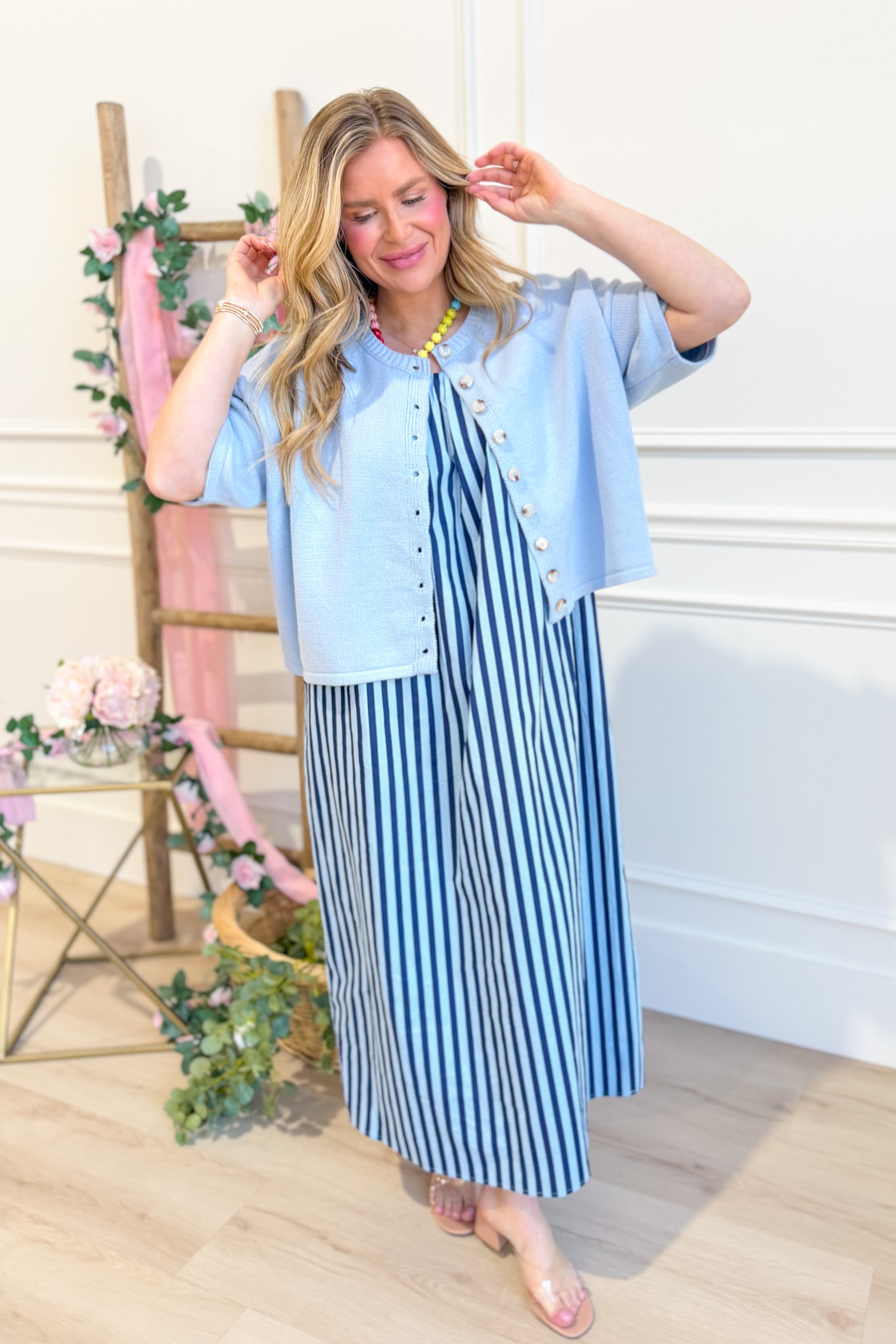 Cory Striped Midi Dress - Be You Boutique