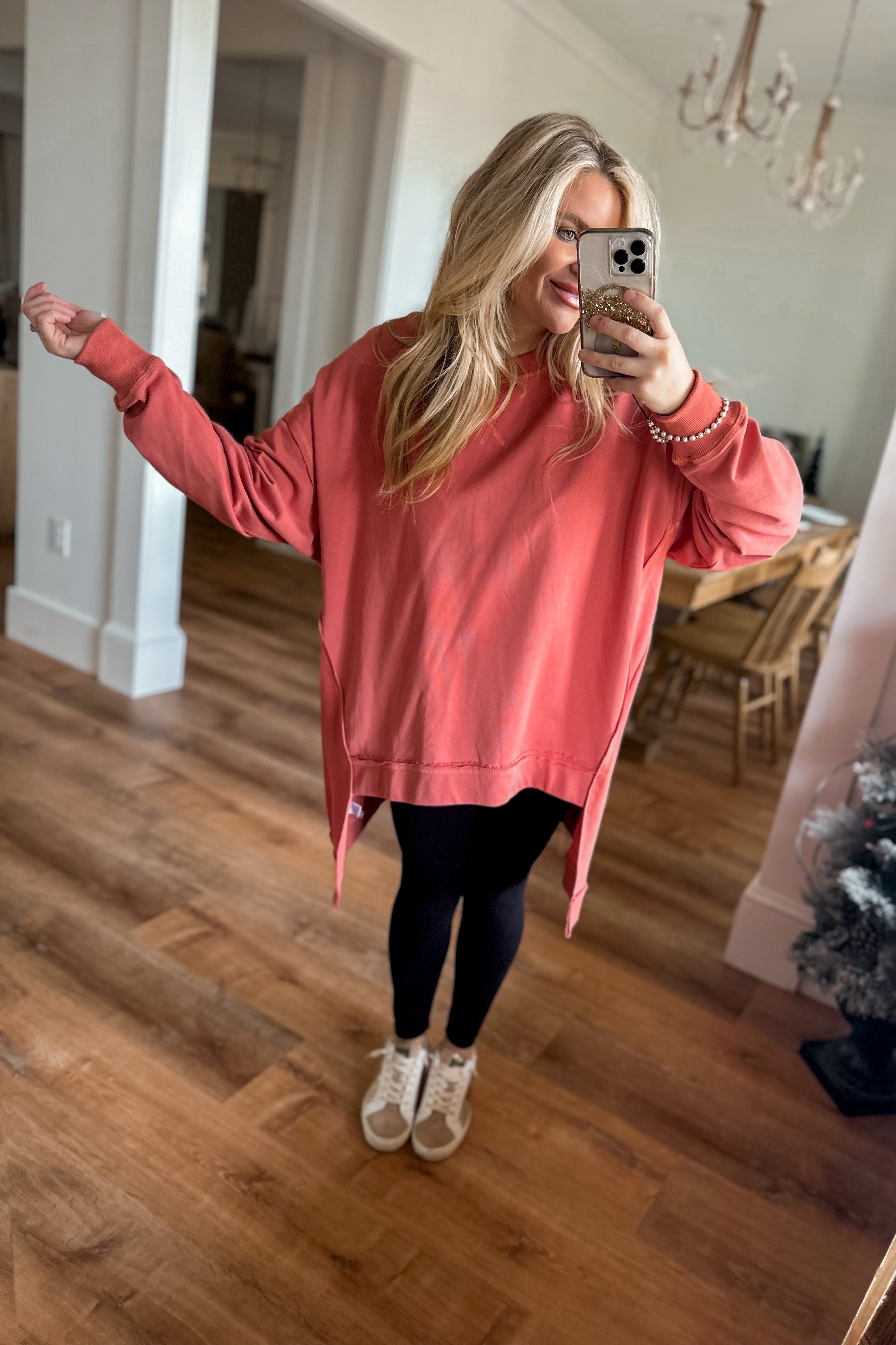 Ruth Hi-Low Long Sleeve Pullover Top - Be You Boutique