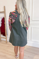 Piper Mineral Washed Overall Denim Dress - Be You Boutique