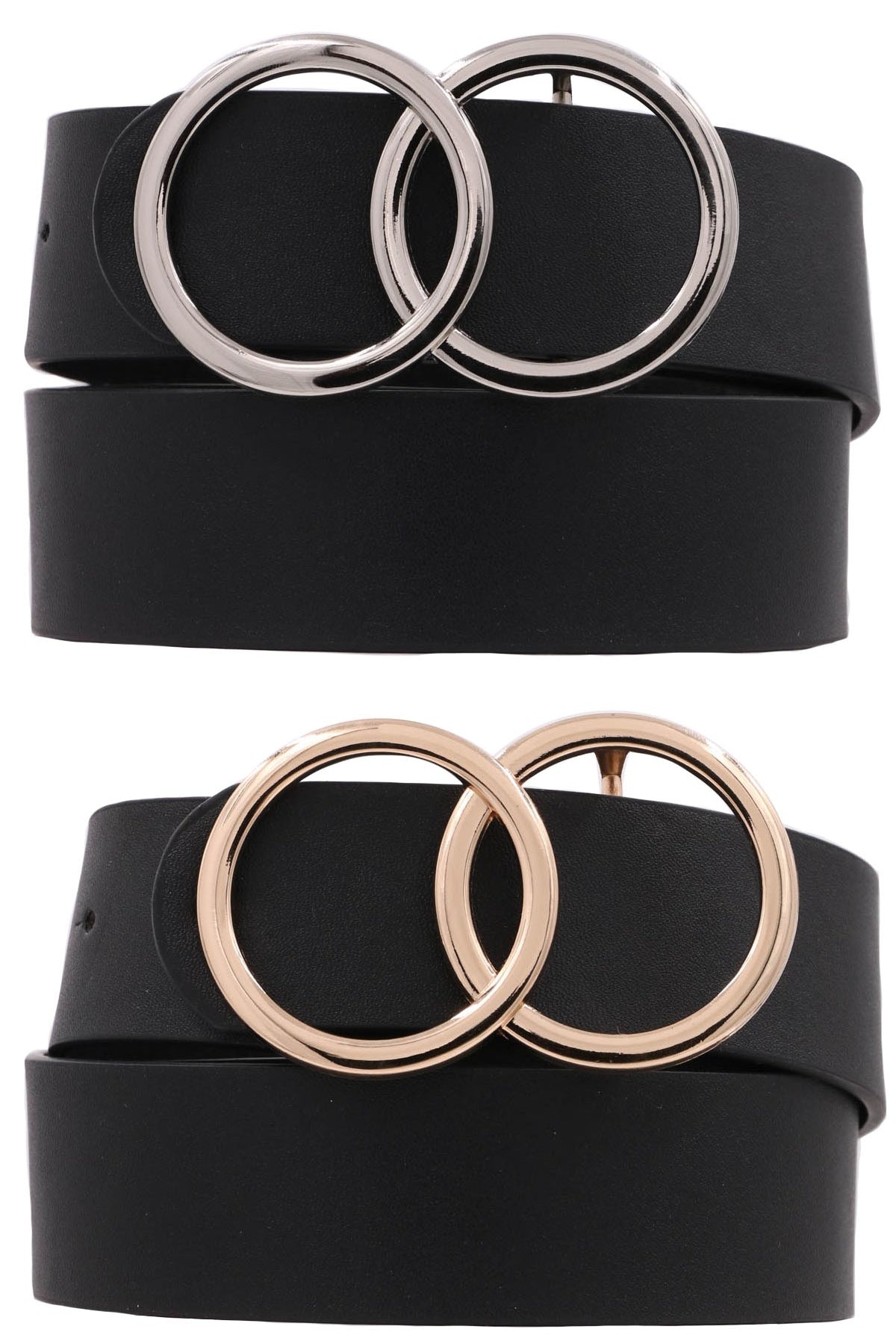 Billy Double Ring Faux Leather Belt (multi) - Be You Boutique