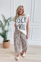 Roxie Leopard Print Barrel Pant - Be You Boutique