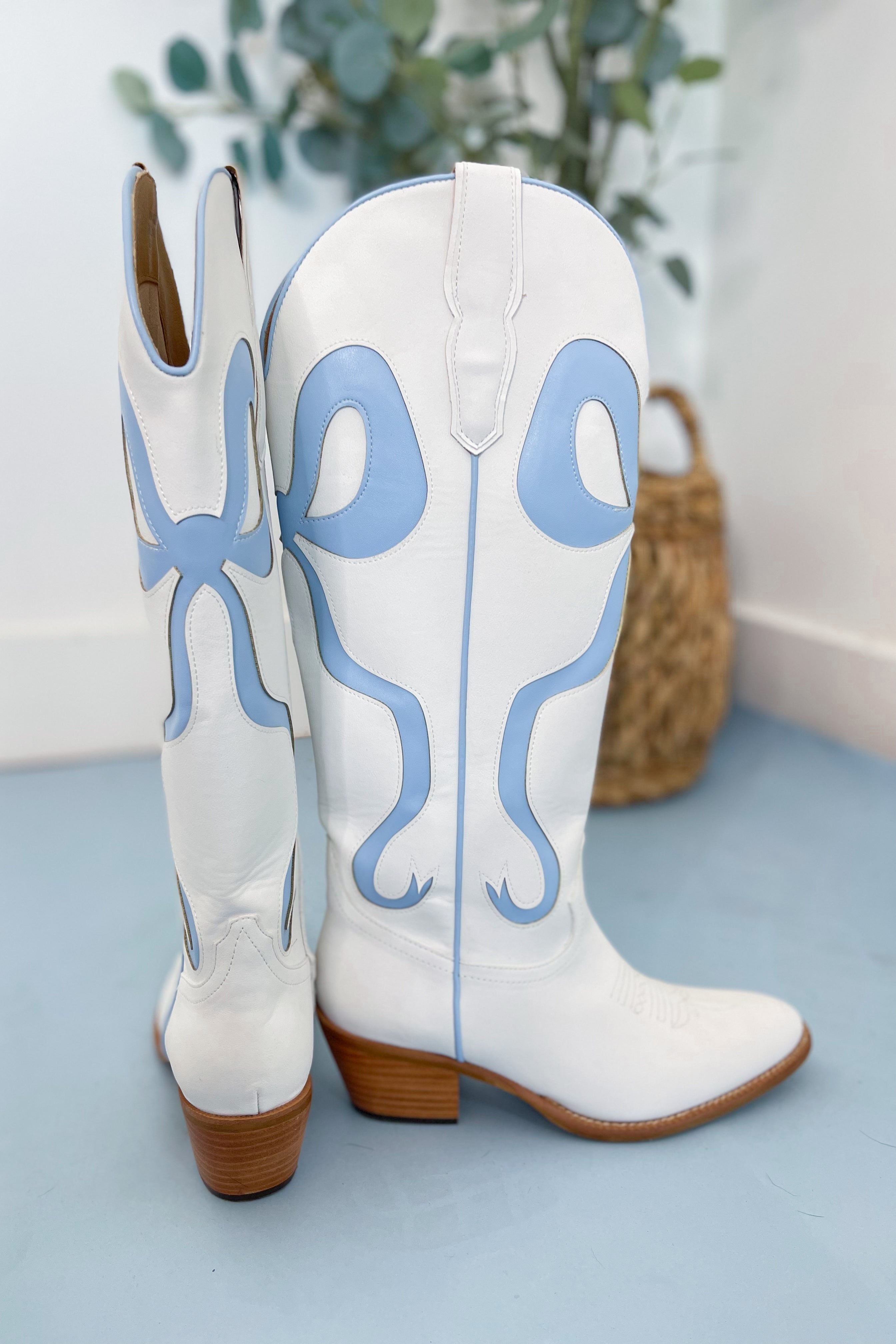 Ruby Bow Western Tall Boots - Be You Boutique