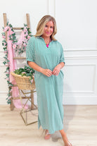 Casi Gingham Checkered Maxi Dress - Be You Boutique