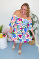 Sasha Floral Printed Scallop Hem Dress - Be You Boutique