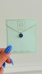 Enewton 16-inch classic birthstone necklace with a sparkling gemstone pendant, elegant jewelry for special occasions.
