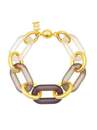 Zenzii Candace Resin Oval Link Bracelet - Be You Boutique