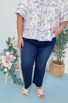 Risen John Mid Rise Straight Raw Edge Jeans [1-3X] - Be You Boutique