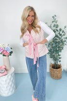 Evelynn Floral Tie Front Vest - Be You Boutique