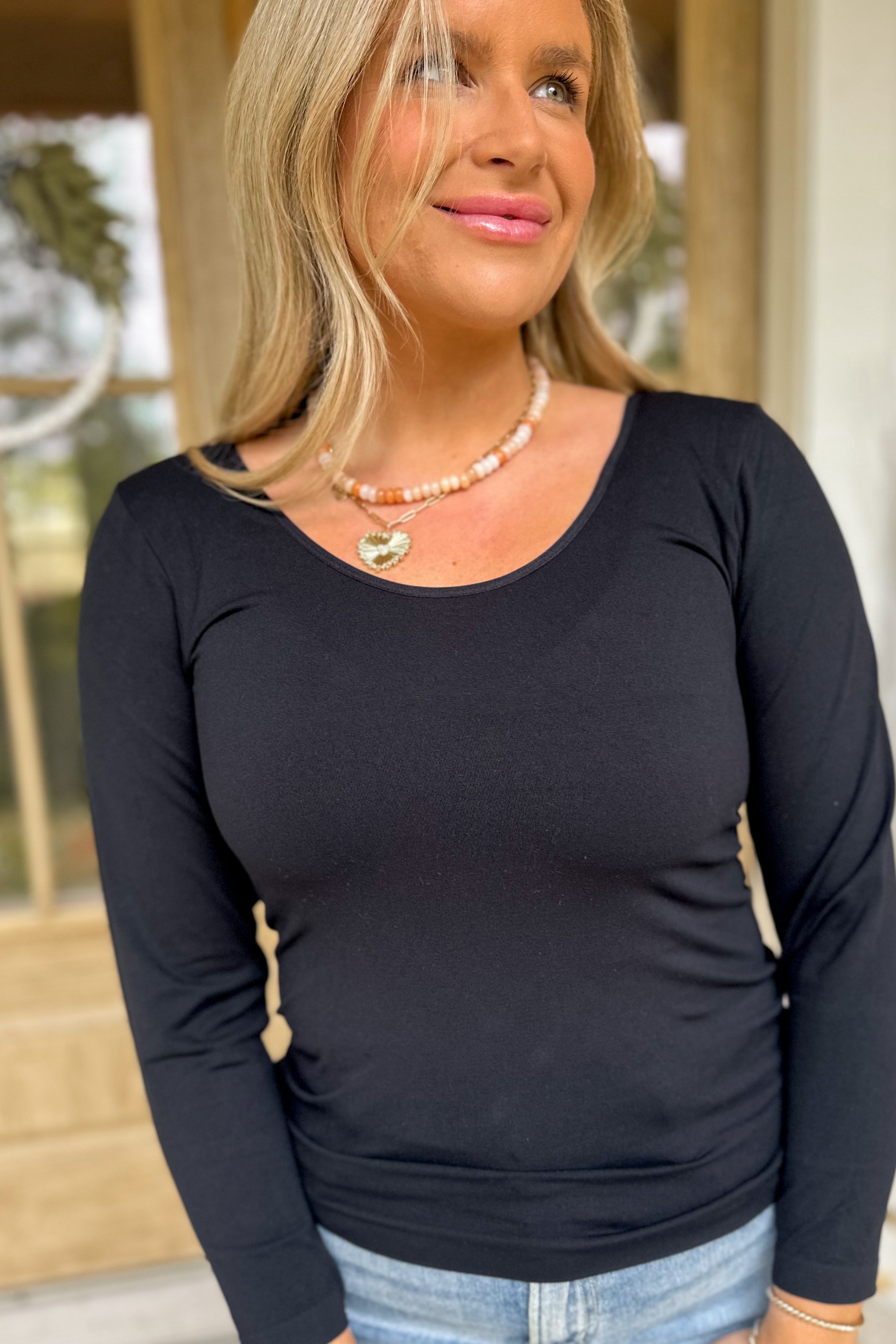 Katie Seamless Basic Reversible Long Sleeve Top [REG & PLUS] - Be You Boutique