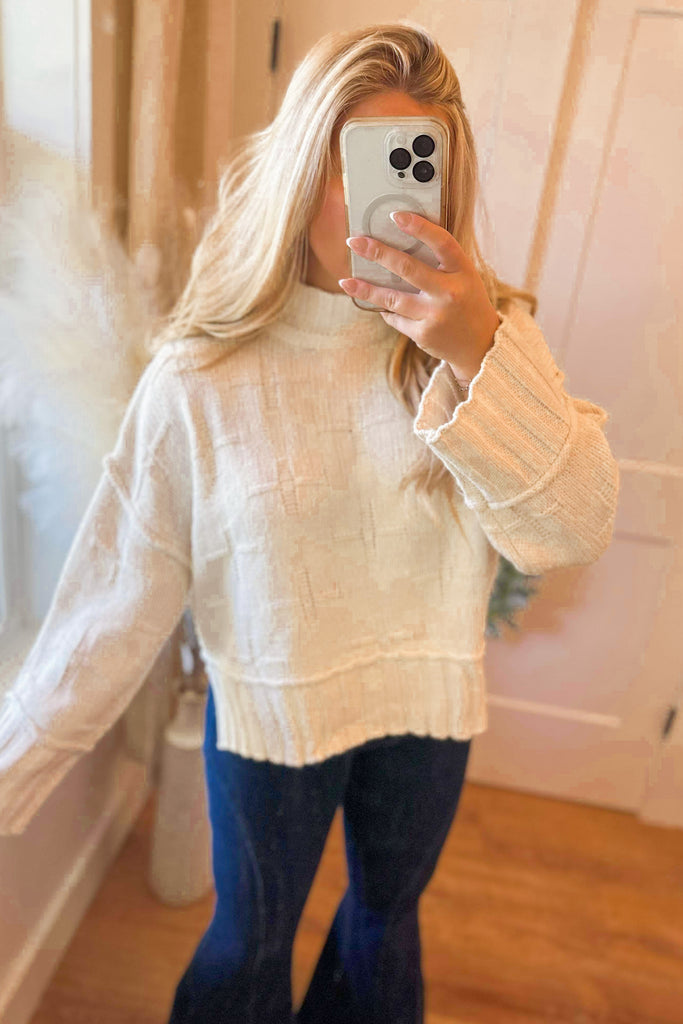 Leonardo Cross Design Knitted Sweater - Be You Boutique